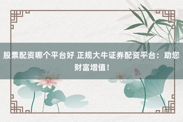 股票配资哪个平台好 正规大牛证券配资平台：助您财富增值！