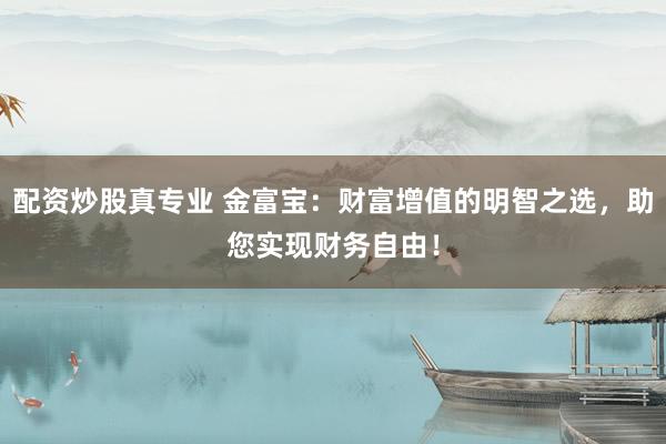 配资炒股真专业 金富宝：财富增值的明智之选，助您实现财务自由！