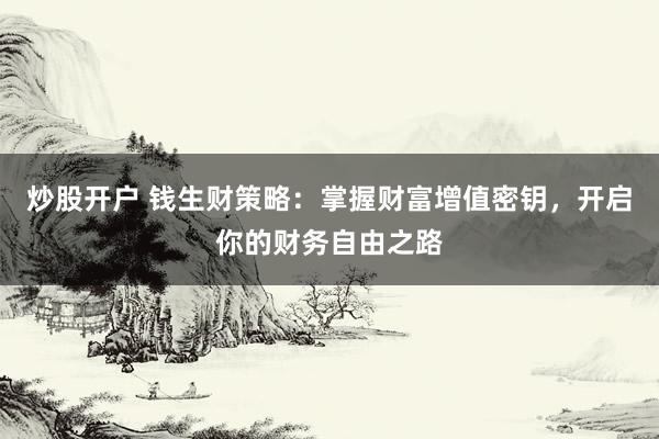 炒股开户 钱生财策略：掌握财富增值密钥，开启你的财务自由之路