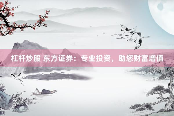 杠杆炒股 东方证券：专业投资，助您财富增值