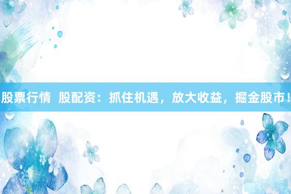 股票行情  股配资：抓住机遇，放大收益，掘金股市！