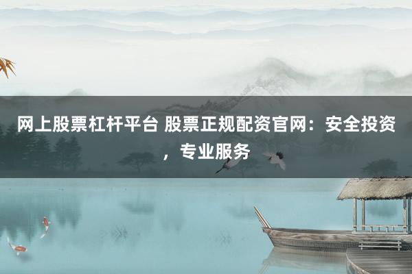 网上股票杠杆平台 股票正规配资官网：安全投资，专业服务
