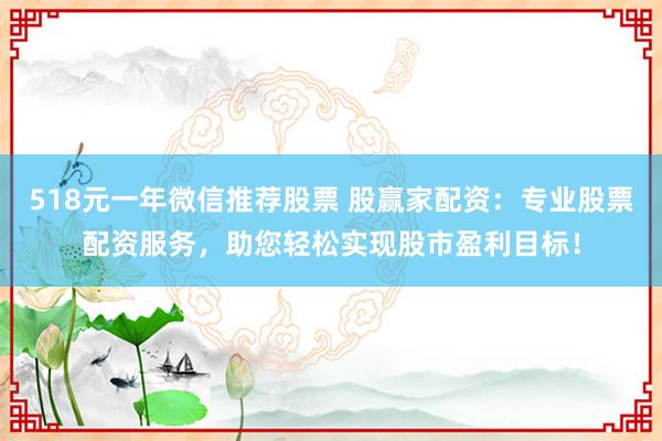 518元一年微信推荐股票 股赢家配资：专业股票配资服务，助您轻松实现股市盈利目标！