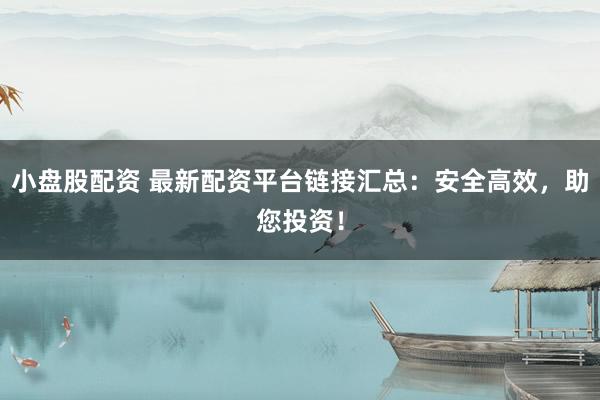 小盘股配资 最新配资平台链接汇总：安全高效，助您投资！
