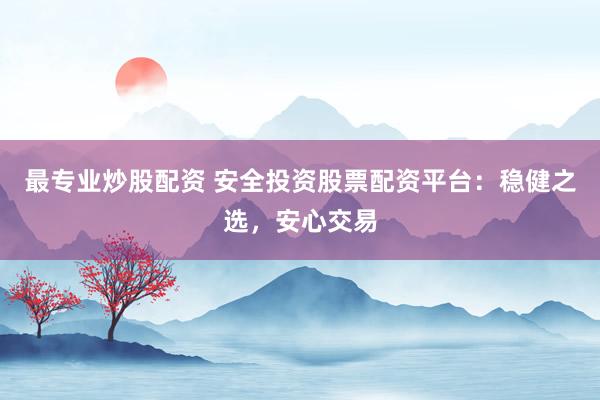 最专业炒股配资 安全投资股票配资平台：稳健之选，安心交易